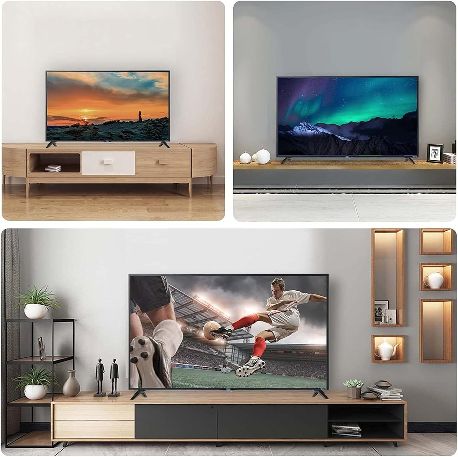 Standaard voor LG tv, universel tafelbureau, voetstuk, compatibel met LG TV 49-65 inch - Maat 60 65 Inch