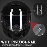 ILM Adult Motorcycle Modular Full Face Helmet Flip up Dual Visor DOT Approved Model 159(Gloss Black,Large)