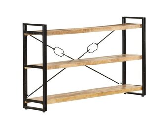 vidaXL Boekenkast met 3 schappen 140x30x80 cm massief mangohout