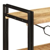 vidaXL Boekenkast met 3 schappen 140x30x80 cm massief mangohout