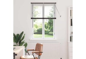 Zwarte Aluminium Raamblind met Gordijnen (38% Korting)