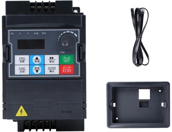 DewinLVD VFD Frequentieomvormer 0,75 kW, 220V, met Afneembaar Bedieningspaneel en 1,5m Kabel