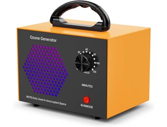 Professionele Ozon Generator 40.000 mg/u - Luchtreiniger met Tijdschakelaar - 300 m² - Zilver