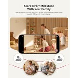 Momcozy Babyfoon Met 2-Camera App, 12,7 cm Wi-Fi Video Babyfoon Met Camera En Audio, 4× Zoom, Bewegings- En Huilherkenning, Veilige Zone, Heldere Nachtzicht, Tweeweggesprek, Foto- En Video-opname