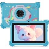C idea 7 inch tablet voor kinderen van 3 tot 7 jaar, Android-tablet, 4 (2 + 2) GB RAM + 32 GB ROM, IPS-scherm 1024 x 600, wifi, Bluetooth, iWawa vooraf geïnstalleerd, met beschermhoes (blauw)