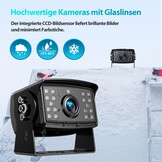 eRapta 10 inch 1080 P HD Wired Backup 2 Camera Systeem Kit, Dual Split Screen Monitor met Opname IP69 Waterdichte Vooraanzicht Achteruitrijcamera Parking Lijnen voor Truck/Semi-Trailer/Box Truck/RV