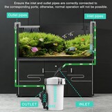 EXLECO HW-603B Buitenfilter voor aquaria 400 l/u, 6 W filter voor aquaria tot 120 liter, instelbaar aquariumfilter, krachtige jerrycan met 4 niveaus, kamerfilter met filtermateriaal slang