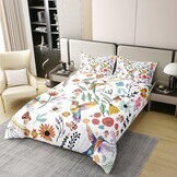 Dekbedovertrekset 100% Katoen Blauw Groen Vogel Bloem 155x220 cm - 56% Korting!