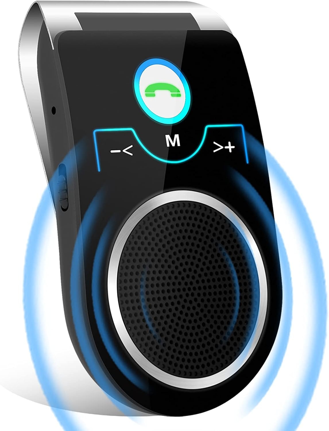 Handsfree Bluetooth Car Kit Luidsprekertelefoon met ruisonderdrukking 5.0 ontvanger en Siri Assistant voor iPhone en iPad - 20 uur praten