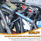 Framehouder voor fietsendrager, 3 stuks, 25 cm + 32 cm + 45 cm lengte, universele fietsframehouder, afsluitbaar, framehouder voor U-beugelbuis: Ø 2,5-3 cm, framediameter van de fiets: Ø 3-6 cm