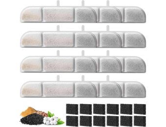 kattenfontein voor 2,5 l draadloze kattenfontein, Feriva filter voor fontein voor huisdieren, viervoudige filtervervangingsfilters (3 Pack)