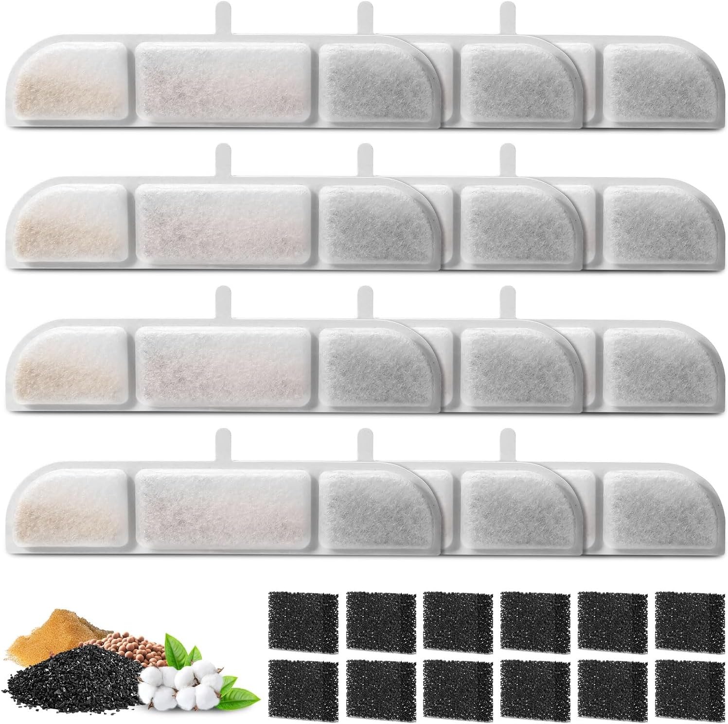 Kattenfontein Filters (12 stuks) - Viervoudige Filtratie - 56% Korting!
