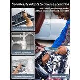 Acoath Endoscoopcamera met licht, 1920 HD buiscamera met 8 leds, IP67 waterdichte inspectiecamera, gadget, 5 m kanaalcamera, gereedschap voor Android en iOS, 2 lenzen