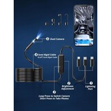 Acoath Endoscoopcamera met licht, 1920 HD buiscamera met 8 leds, IP67 waterdichte inspectiecamera, gadget, 5 m kanaalcamera, gereedschap voor Android en iOS, 2 lenzen