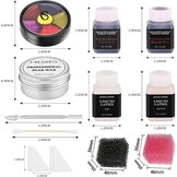 CHASPA Halloween vloeibare latex SFX make-up kit litteken wax + 2 x vloeibare latex + 2 x nepbloed + spatel gereedschap