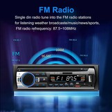 Autoradio Bluetooth 5.0, 4 x 60 W 1 DIN AM/FM autoradio met handsfree functie, stereogeluid met klok/afstandsbediening/dubbel USB/LCD-scherm, ondersteunt 2 USB/AUX/SD/TF/EQ/DSP