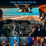 Autoradio Bluetooth 5.0, 4 x 60 W 1 DIN AM/FM autoradio met handsfree functie, stereogeluid met klok/afstandsbediening/dubbel USB/LCD-scherm, ondersteunt 2 USB/AUX/SD/TF/EQ/DSP