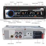 Autoradio Bluetooth 5.0, 4 x 60 W 1 DIN AM/FM autoradio met handsfree functie, stereogeluid met klok/afstandsbediening/dubbel USB/LCD-scherm, ondersteunt 2 USB/AUX/SD/TF/EQ/DSP
