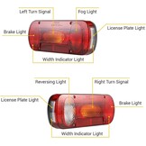 MAMIZO Achterlichtset, aanhanger, achterlicht, 13-polig, aanhangerlicht voor verlichting 12 V, met 6 functies/kabelset 5,5 m x 2/E-goedgekeurd