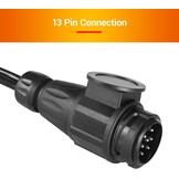 MAMIZO Achterlichtset, aanhanger, achterlicht, 13-polig, aanhangerlicht voor verlichting 12 V, met 6 functies/kabelset 5,5 m x 2/E-goedgekeurd