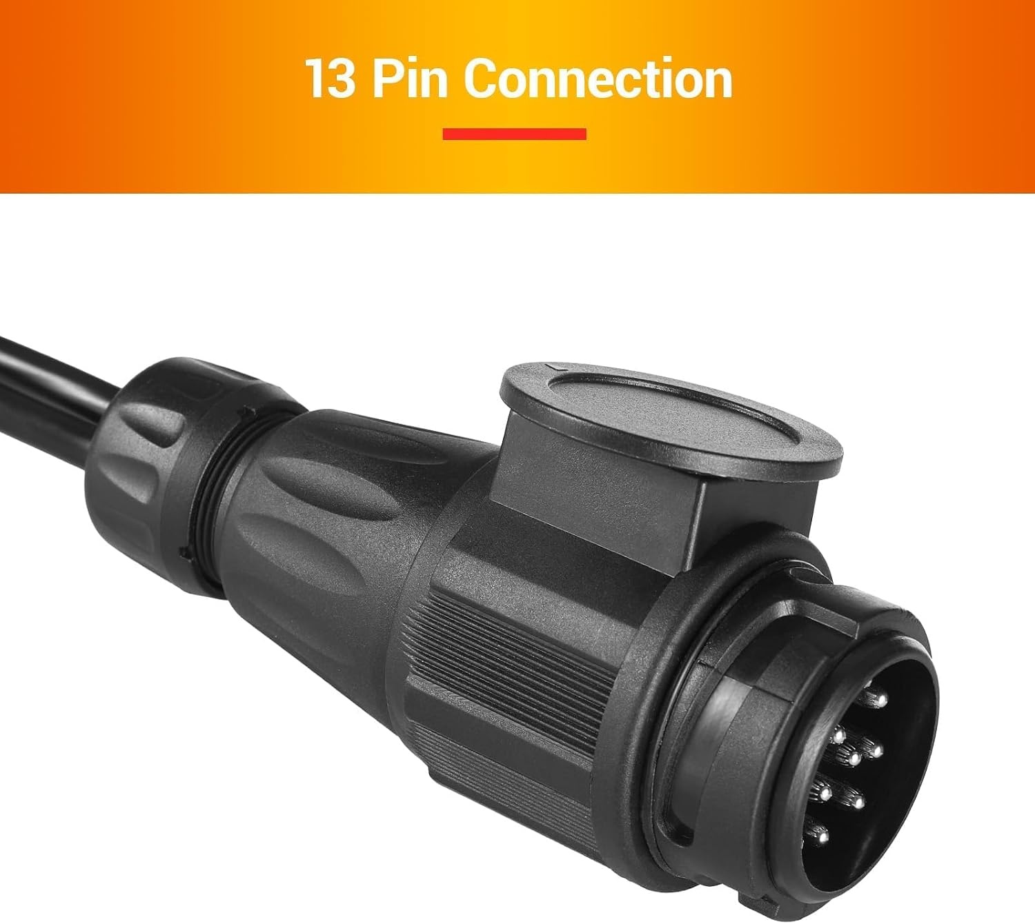 MAMIZO Achterlichtset, aanhanger, achterlicht, 13-polig, aanhangerlicht voor verlichting 12 V, met 6 functies/kabelset 5,5 m x 2/E-goedgekeurd
