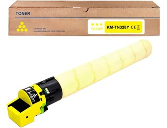 Amla TN328 geel AAV8250 compatibel met Konica Minolta TN328Y TN328 gele toner TN-328Y voor Konica Minolta Bizhub C250i Bizhub C300i C360i (geel)