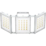 SOLLA-2025 Lite 300W LED Outdoor Floodlight, 30000LM, 6000K Daylight White IP66 Waterproof, 3 Heads Adjustable Outdoor Security Lighting for Parking Lots, Yards, Construction Site-Grey