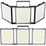 SOLLA-2025 Lite 300W LED Outdoor Floodlight, 30000LM, 6000K Daylight White IP66 Waterproof, 3 Heads Adjustable Outdoor Security Lighting for Parking Lots, Yards, Construction Site-Grey