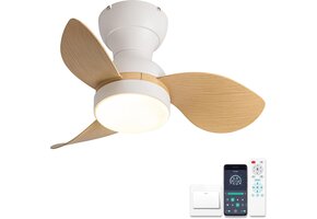 Plafondventilator 56cm met LED, Stille DC Motor & Afstandsbediening | 34% Korting