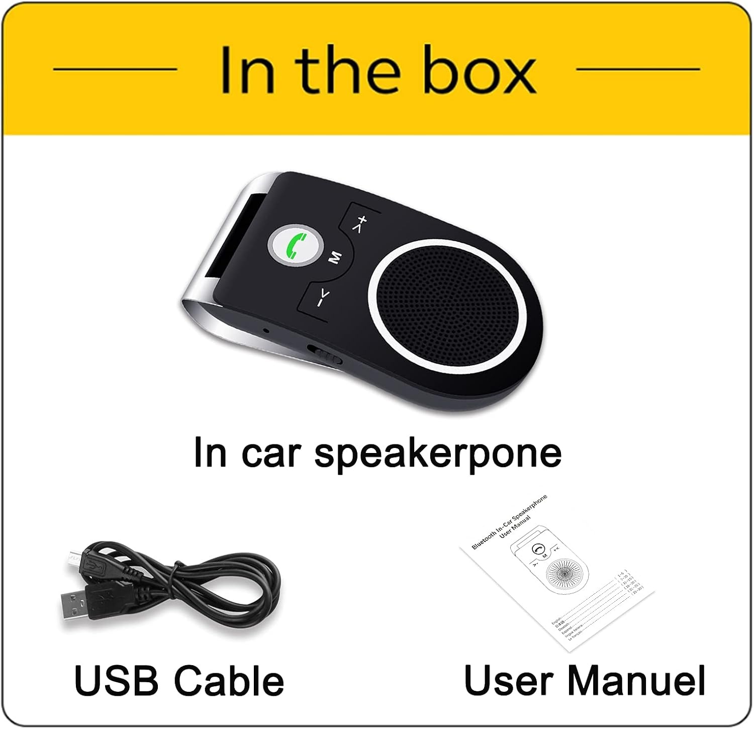 Handsfree Bluetooth Carkit met HD Voice & Ruisonderdrukking - 28% Korting