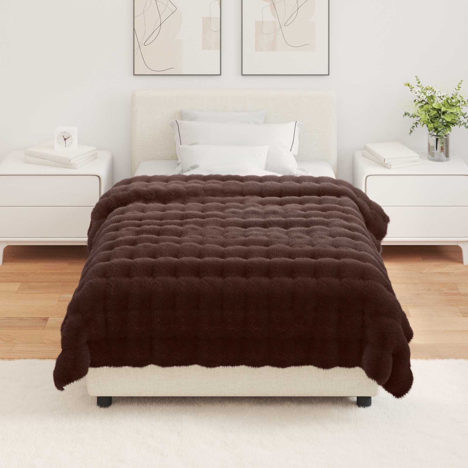 Neppels Konijnenbont Deken Kameel - 130x150 cm met 33% Korting