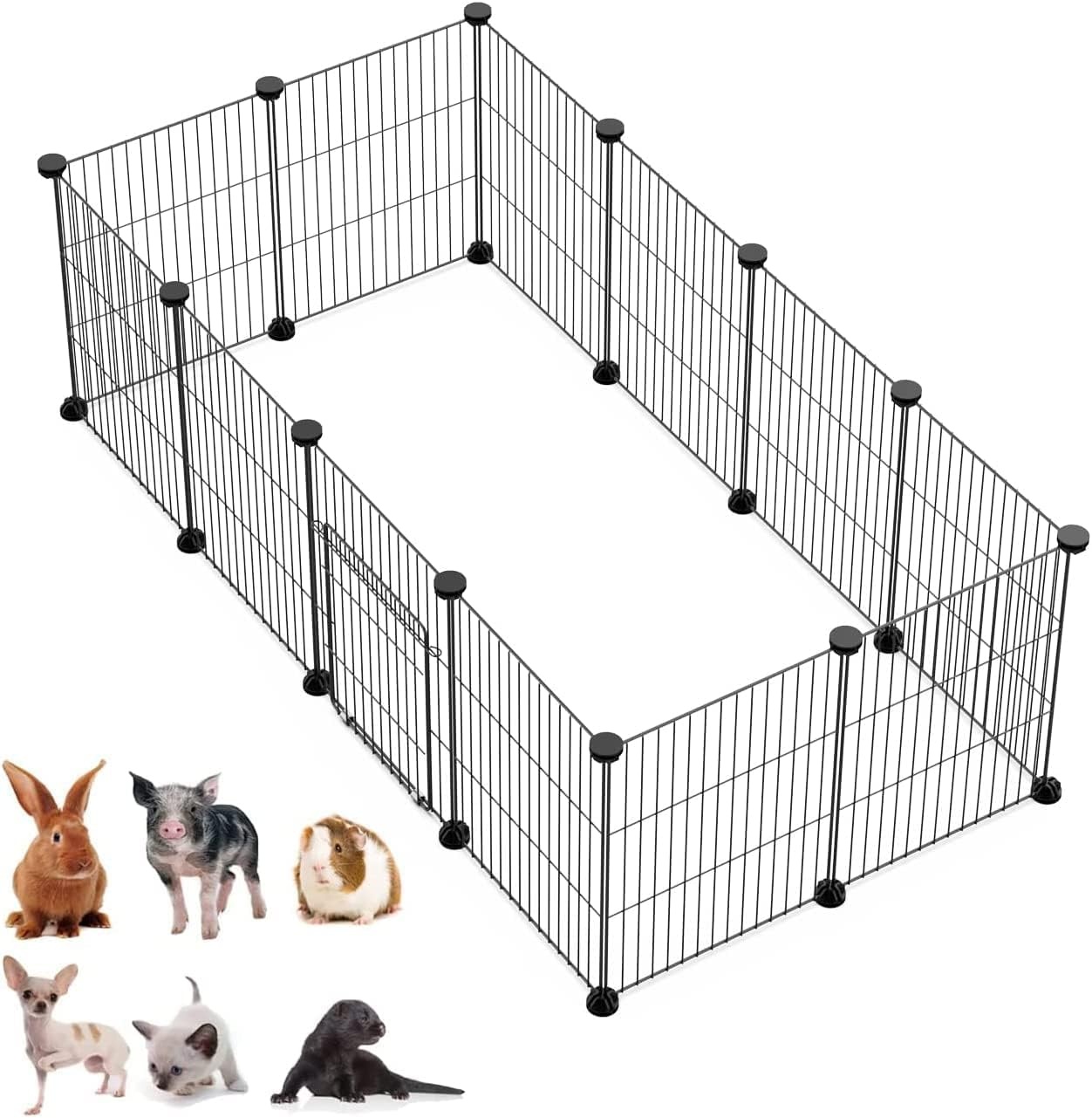 Speelhok Ren Zwart Metaal - Konijn, Cavia, Puppy - 33% Korting