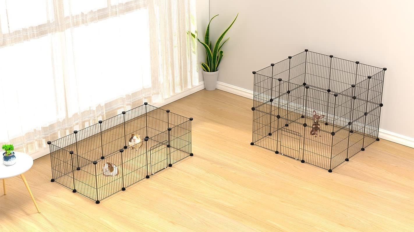 Speelhok Ren Zwart Metaal - Konijn, Cavia, Puppy - 33% Korting