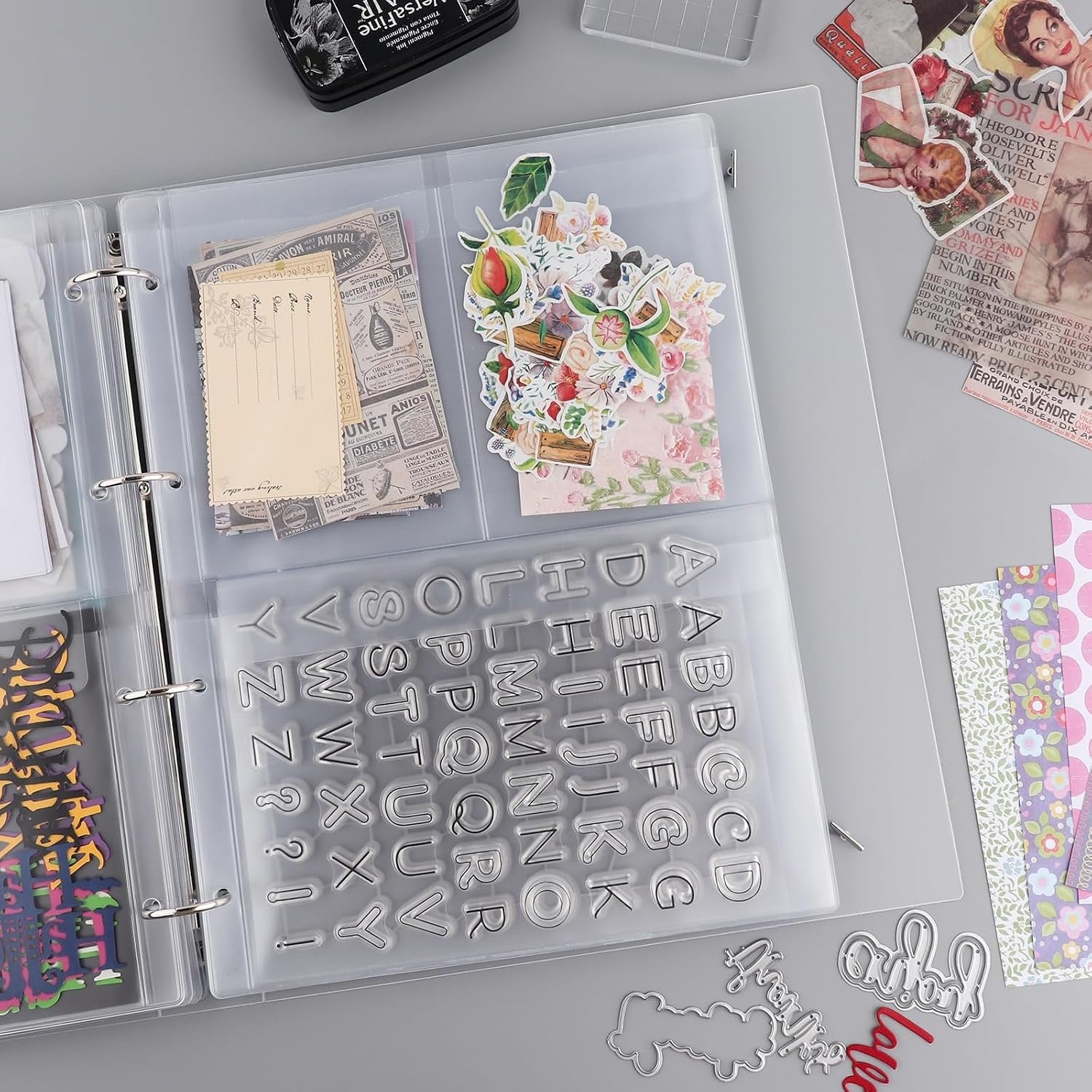 A4 Opbergmap Knutselspullen | Stansmallen, Stempels, Stickers | 57% Korting