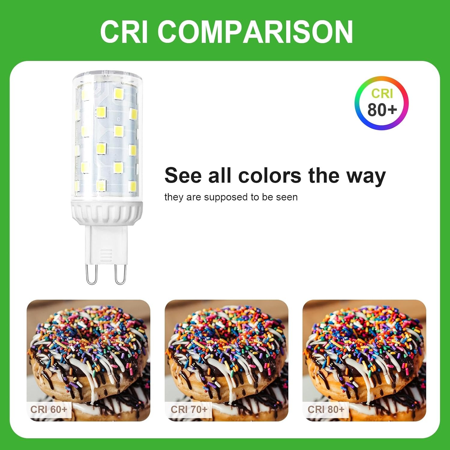 10x G9 LED Lamp Warmwit 4.9W (75W vervanging) - Energieklasse B