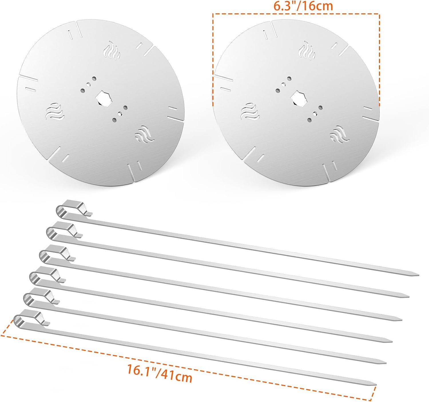 Universele Roterende BBQ Spies Set - RVS - 34% Korting