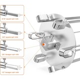 Universele Roterende BBQ Spies Set - RVS - 34% Korting