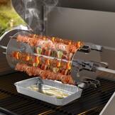 Universele Roterende BBQ Spies Set - RVS - 34% Korting
