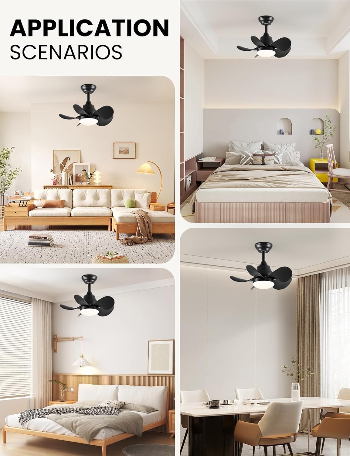 Stil Zwarte Plafondventilator met Licht - 29% Korting