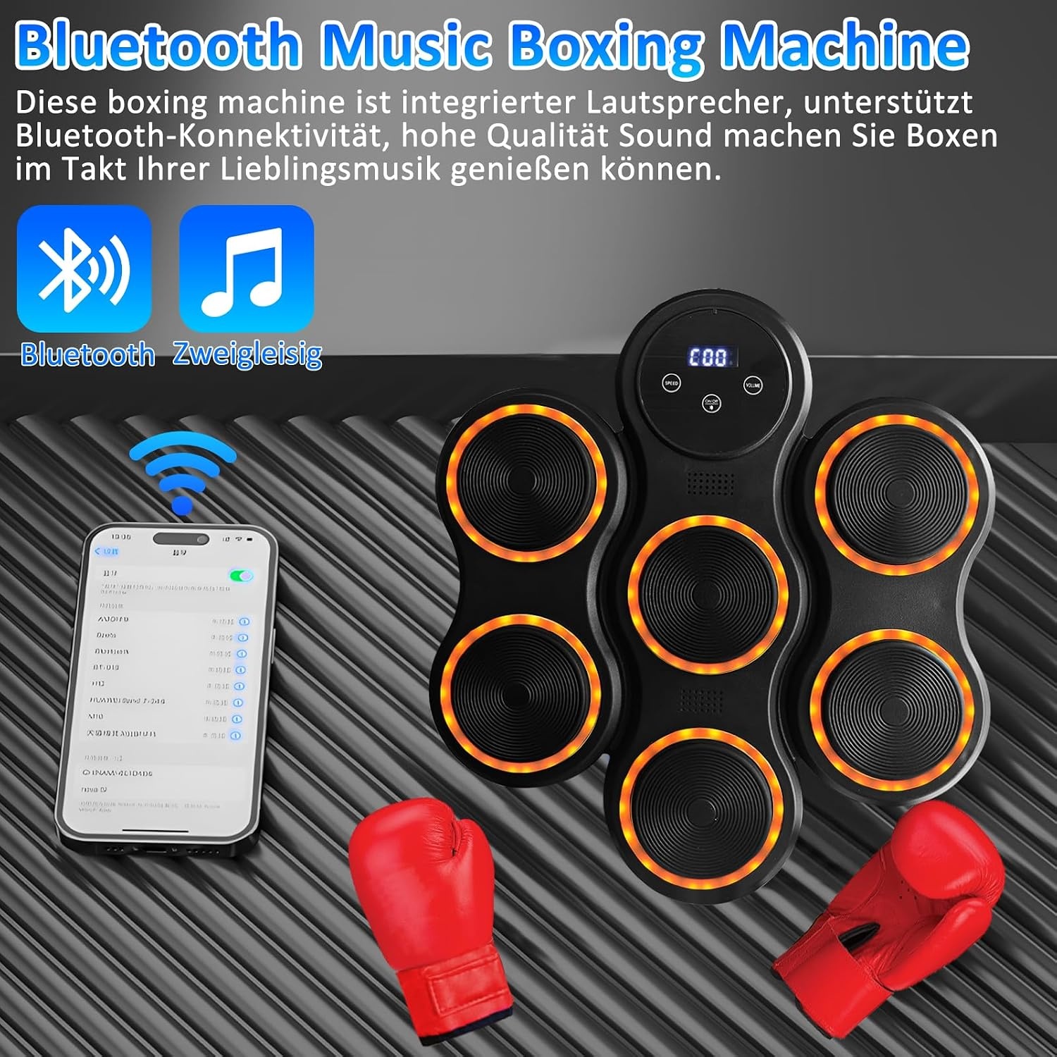 Wandboksmachine met Muziek & Bluetooth - 9 Snelheden | 34% Korting