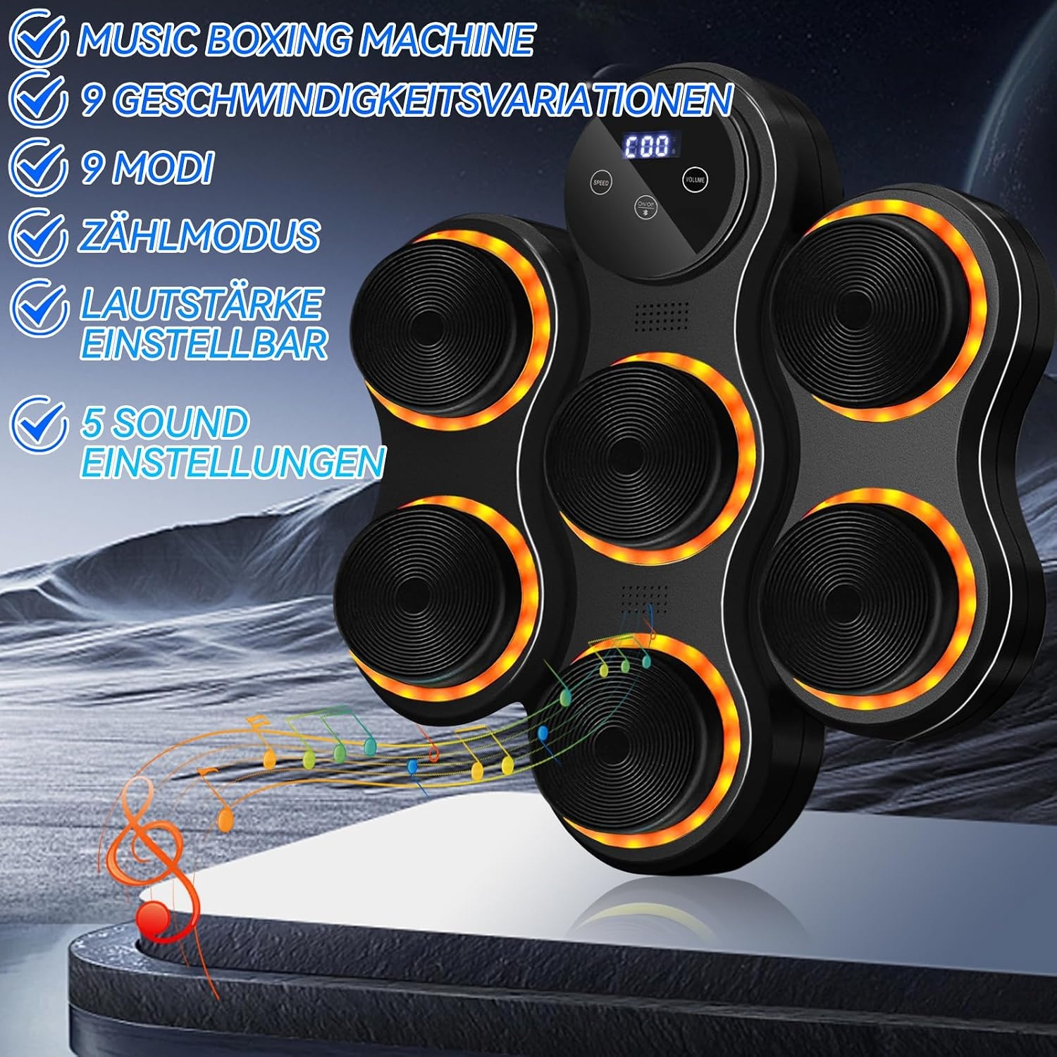 Wandboksmachine met Muziek & Bluetooth - 9 Snelheden | 34% Korting