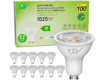 GU10 LED Spot 6.5W (vervangt 100W) - 4000K Neutraal Wit - 33% Korting