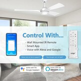 132 cm Plafondventilator met LED & WiFi - 35% Korting