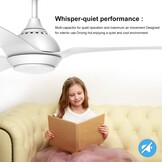 132 cm Plafondventilator met LED & WiFi - 35% Korting