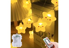 Lichtsnoer Kinderkamer 20 LED Sterren 3m Warm Wit - 29% Korting!