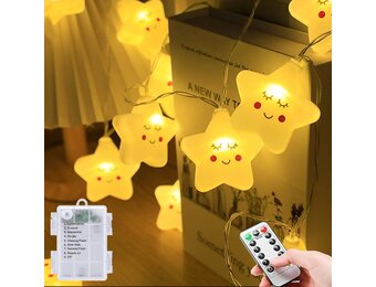 Lichtsnoer Kinderkamer 20 LED Sterren 3m Warm Wit - 29% Korting!