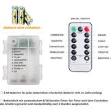 Lichtsnoer Sterren 20 LED Warm Wit 3m Batterij 8 Modi Timer 55% Korting