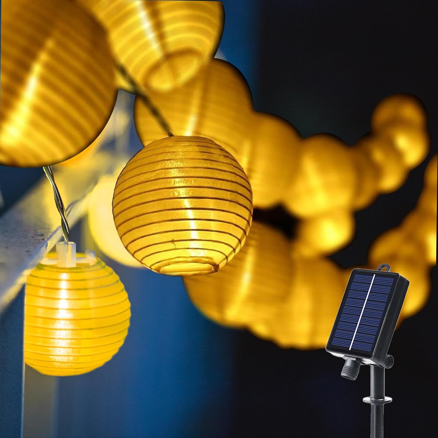 Lichtsnoer Lampionnen Buiten op Zonne-energie, 8m, 30 LED, 8 Modi