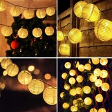 Lichtsnoer Lampionnen Buiten op Zonne-energie, 8m, 30 LED, 8 Modi