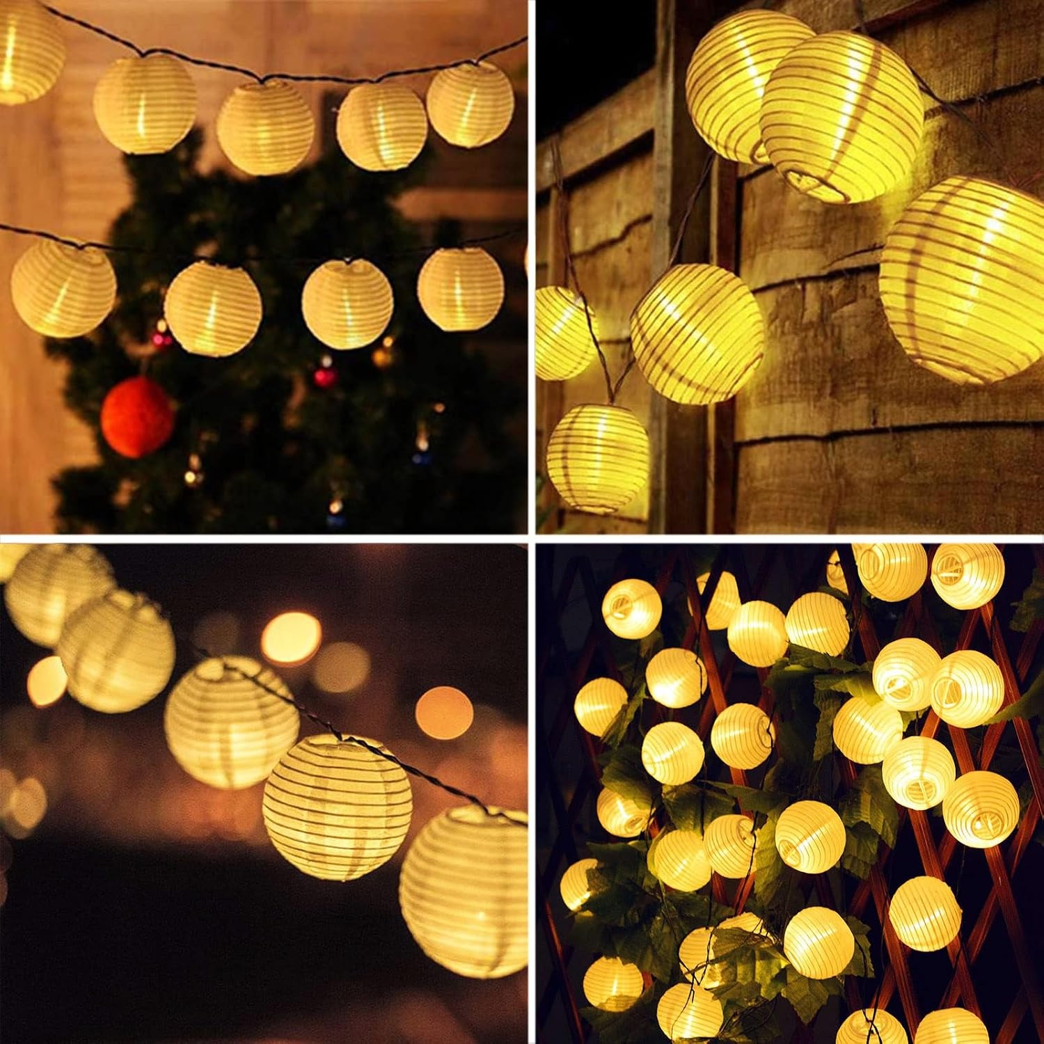 Lichtsnoer Lampionnen Buiten op Zonne-energie, 8m, 30 LED, 8 Modi
